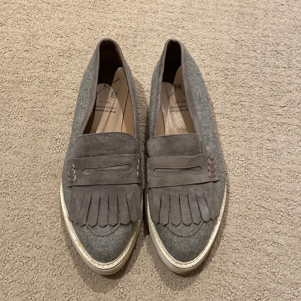 EUC Anthropologie gray loafers